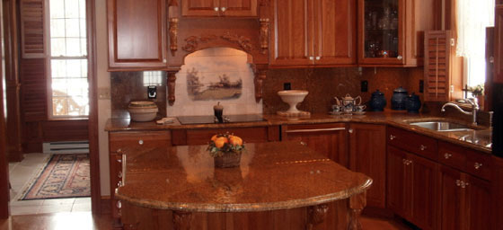 kitchen designed and built by Heritage Millworks